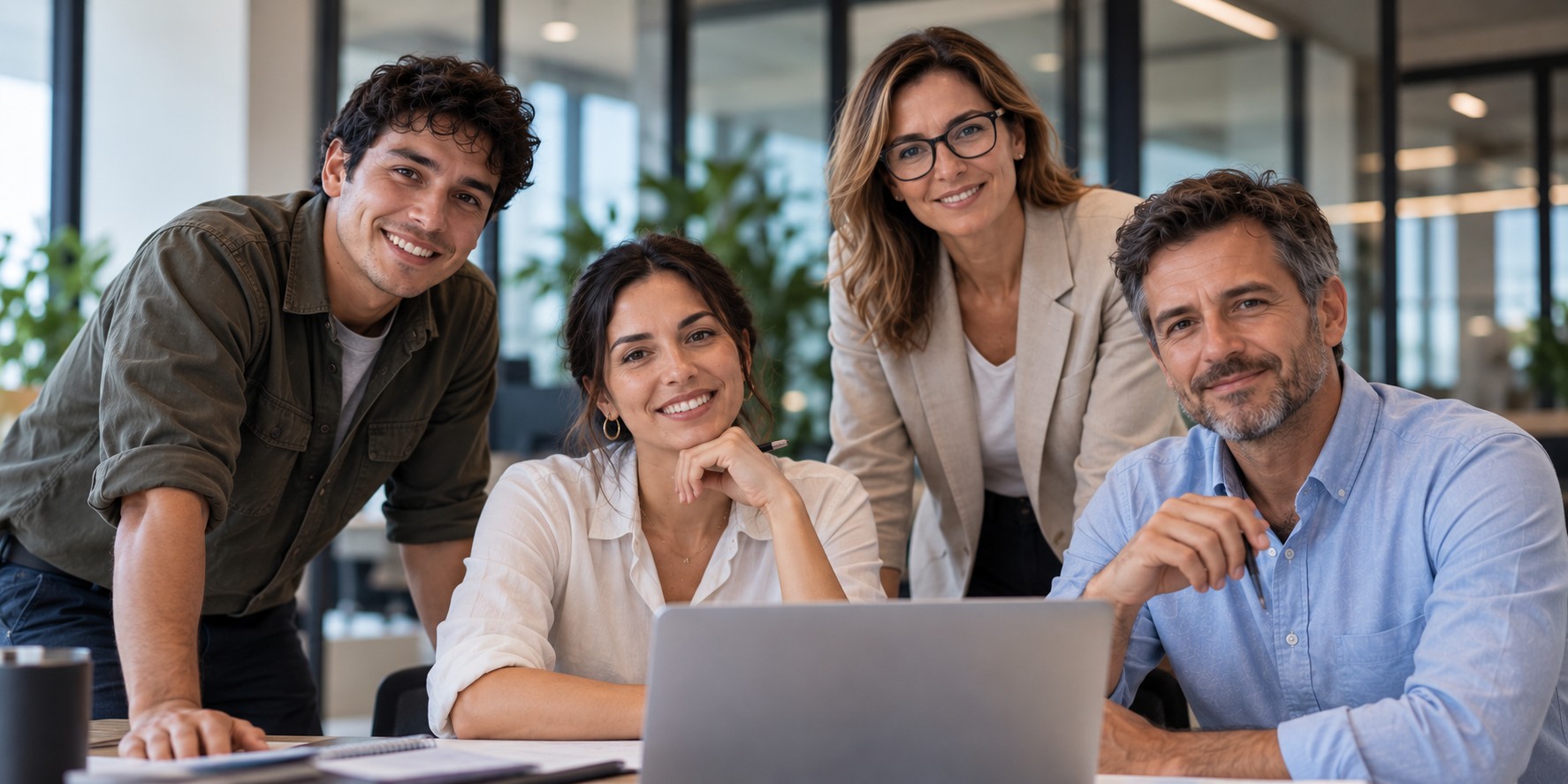 Equipo revisando información de candidatos